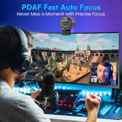 EMEET S600 Webcam 4K Sony, Autofocus, Micro 2, 1080P@60FPS