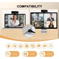 Webcam Full HD 1080P pour PC Mac - Appels Skype & Zoom