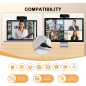 Full HD 1080P Webcam for PC/Mac/Laptop with HD Light Correction, Compatible with Skype, Zoom, FaceTime & More