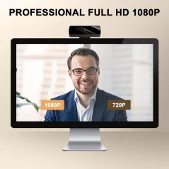 Webcam Full HD 1080P pour PC Mac - Appels Skype & Zoom