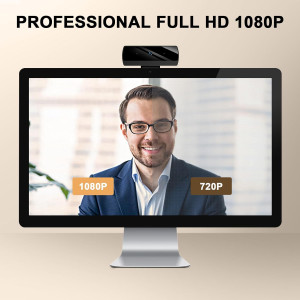 Full HD 1080P Webcam for PC/Mac – Video Calls on Skype, Zoom & More