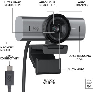 Webcam Logitech MX Brio 4K Ultra HD – Streaming & Collaboration