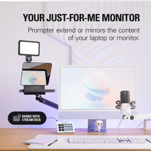 Elgato Prompter: Built-In Screen Teleprompter for YouTube, Zoom & More