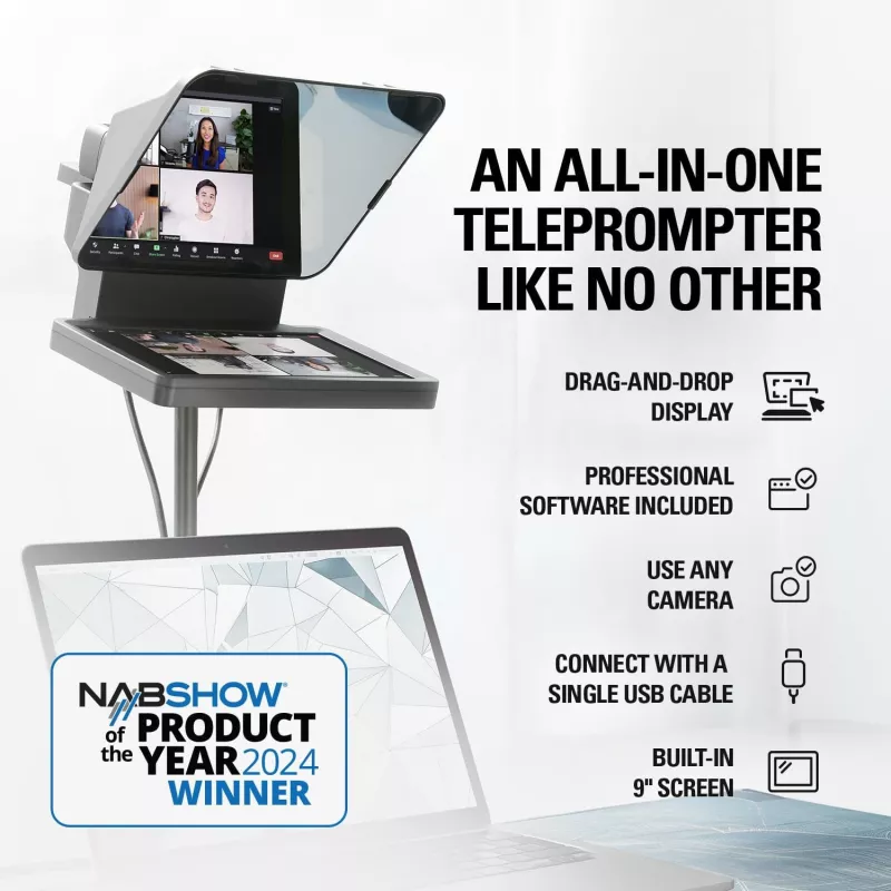 Elgato Prompter: Built-In Screen Teleprompter for YouTube, Zoom & More