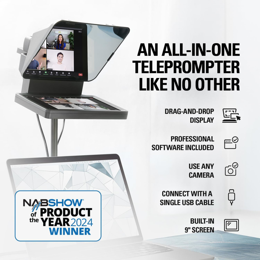 Elgato Prompter : Téléprompteur Intégré pour Stream & Vidéo