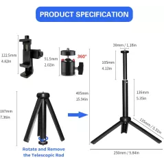 Teleprompteur iPhone & Android 20 avec Support Double - Neewer