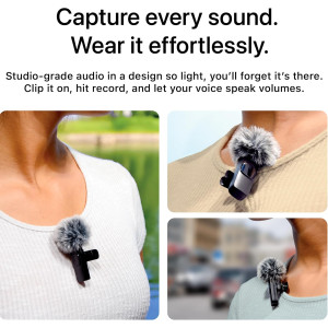 Mini Mic Pro - Wireless Lavalier Mic for iPhone, Android & USB-C Recording