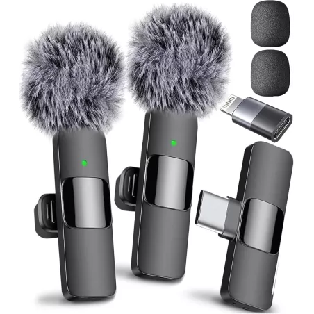 Mini Mic Pro - Microphone sans fil professionnel USB-C pour iPhone, iPad, Android, enregistrement vidéo clair