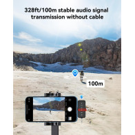 PQRQP 3-in-1 Wireless Microphone for iPhone, Android & Camera – 18H Battery