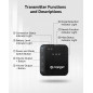 PQRQP 3-in-1 Wireless Microphone for iPhone/Android/Camera, 328ft Range, 18H Battery, Mini Mic for Vlogs & Interviews