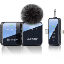 Microphone Sans Fil PQRQP 3-en-1 pour iPhone/Android/Camera