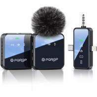 PQRQP 3-in-1 Wireless Microphone for iPhone, Android & Camera – 18H Battery