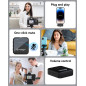 PQRQP 3-in-1 Wireless Microphone for iPhone/Android/Camera, 328ft Range, 18H Battery, Mini Mic for Vlogs & Interviews