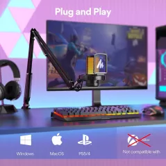 Microphone USB MAONO GamerWave DGM20S avec Suppression Bruit