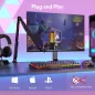 Microphone Gaming USB MAONO DGM20S avec réduction de bruit, mute, gain, monitoring, bras articulé.