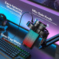 Microphone Gaming USB MAONO DGM20S avec réduction de bruit, mute, gain, monitoring, bras articulé.