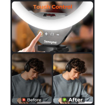 Sensyne 10 LED Ring Light & 50 Tripod Stand with Phone Holder for Videos