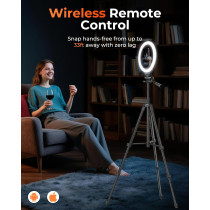 Sensyne 10 LED Ring Light & 50 Tripod Stand with Phone Holder for Videos