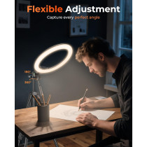 Sensyne 10 LED Ring Light & 50 Tripod Stand with Phone Holder for Videos