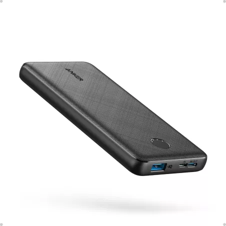 Anker Power Bank 10,000mAh Compact avec PowerIQ, Charge Rapide 5V/3A, USB-C Noir - 1 Pack