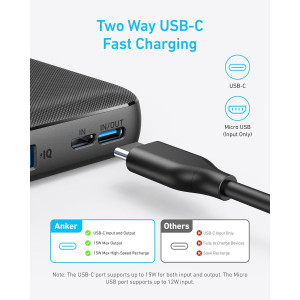 Anker PowerCore 10K Portable Power Bank, 10,000mAh Fast Charging