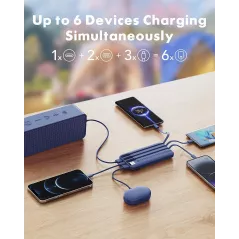 Chargeur Portable Charmast 10000mAh avec Câbles Intégrés