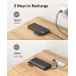 VEEKTOMX Power Bank 10000mAh avec câbles intégrés, charge rapide USB-C, compatible iPhone 17/16/15/14 & Android