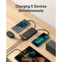 Powerbank 10000mAh avec câbles intégrés - Charge rapide USB-C