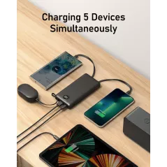 Powerbank 10000mAh avec câbles intégrés - Charge rapide USB-C