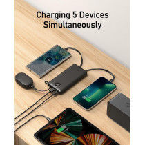 VEEKTOMX 10000mAh Portable Charger with Built-in Cables for iPhone & Android