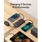 VEEKTOMX Power Bank 10000mAh avec câbles intégrés, charge rapide USB-C, compatible iPhone 17/16/15/14 & Android