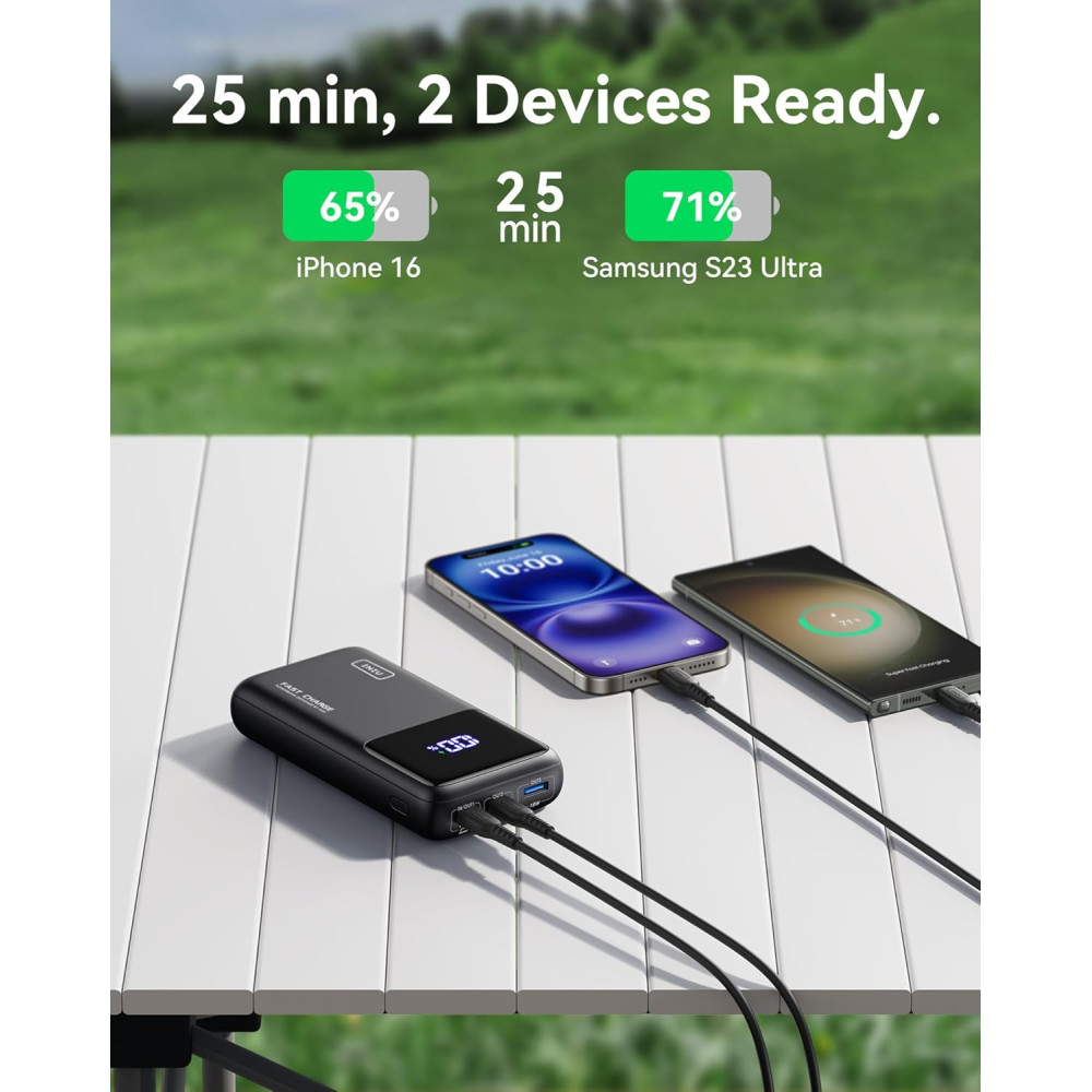 Chargeur Portable INIU 25000mAh 100W USB-C Rapide Multi-Ports