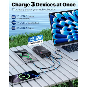 Portable Charger 20000mAh PD 3.0 + QC 4.0 Fast Charging Power Bank