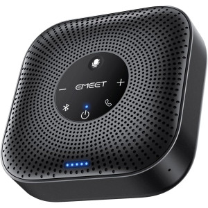 EMEET M0 Plus Speakerphone: 360° AI Mics, Noise Reduction & Bluetooth