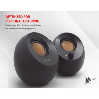 Creative Pebble 2.0 USB Desktop Speakers with Far-Field Drivers - Black