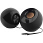 Creative Pebble 2.0 USB Desktop Speakers with Far-Field Drivers & Passive Radiators for PC/Laptop (Black)