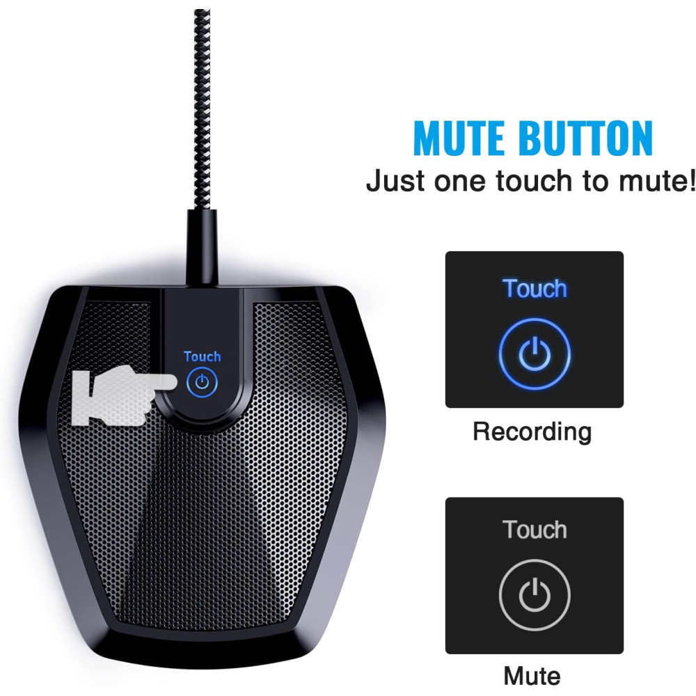 Microphone USB TONOR Omnidirectionnel pour Conférence & PC