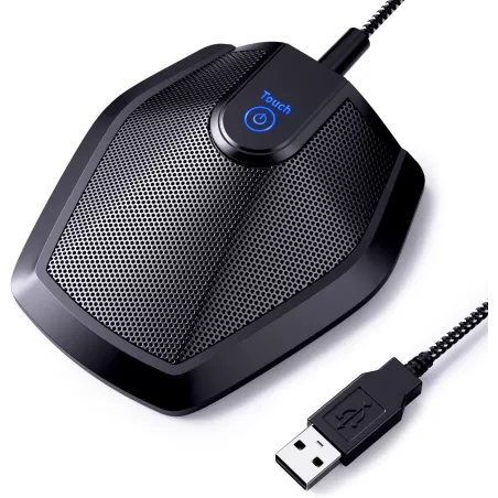 Microphone USB TONOR G11 omnidirectionnel pour conférence, enregistrement, Skype, compatible Mac et Windows