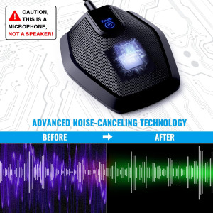 Microphone USB TONOR Omnidirectionnel pour Conférence & PC