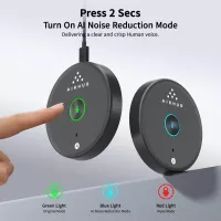 Microphone USB AIRHUG Omnidirectionnel Sans Haut-parleur avec Bouton Muet LED et Réduction de Bruit AI