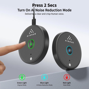 Microphone USB AIRHUG Omnidirectionnel avec Réduction de Bruit