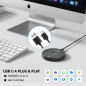 AIRHUG USB Microphone with Mute Button & LED, AI Noise Reduction, Omnidirectional Condenser Mic for PC/Laptop