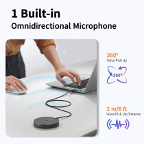 AIRHUG USB Microphone with Mute, LED, AI Noise Reduction – Ideal for Calls & Recording