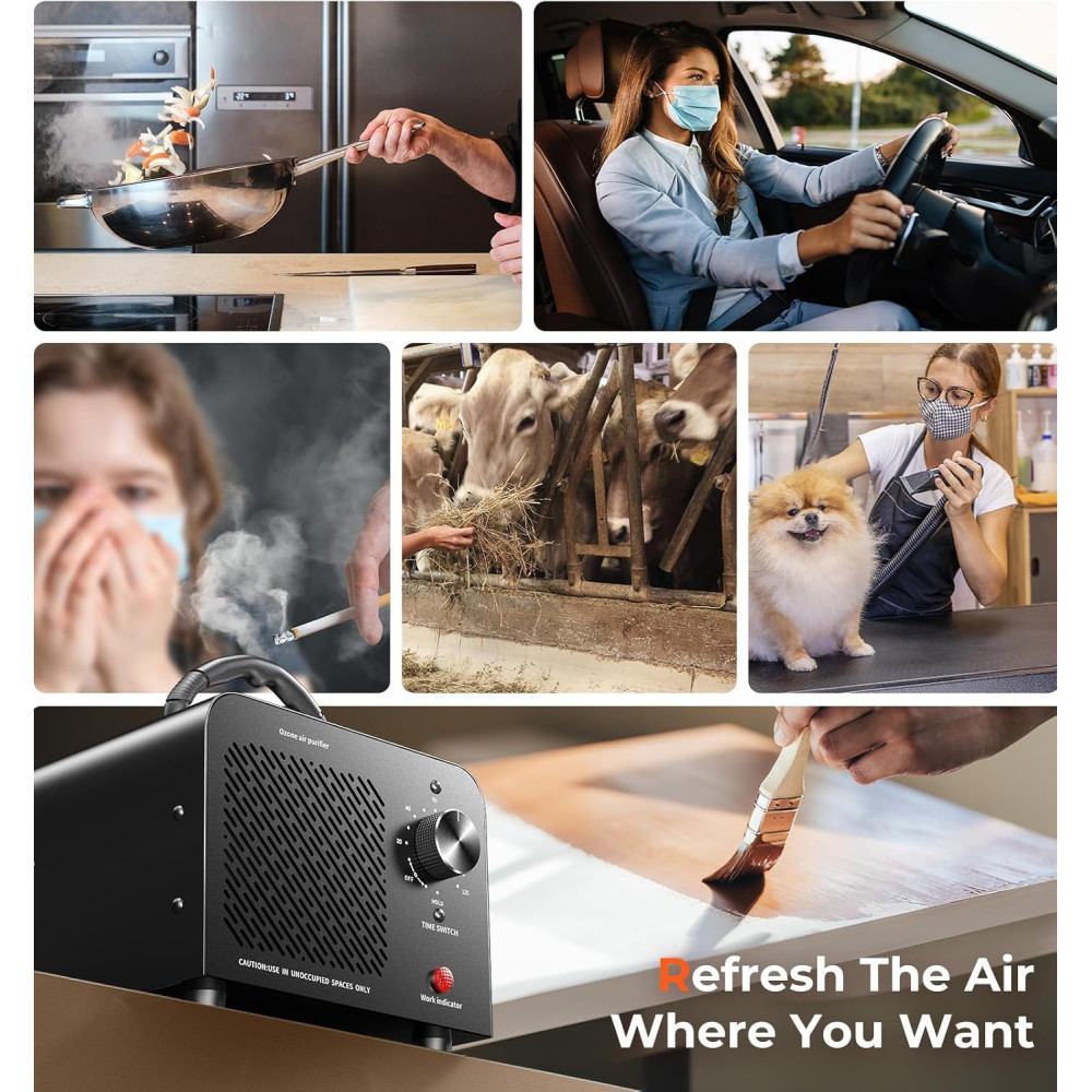 Powerful Ozone Generator 48,000mg for Odor Removal, 4000 Sq Ft Coverage