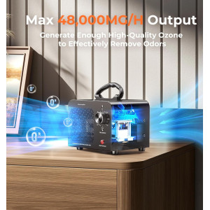 Powerful Ozone Generator 48,000mg for Odor Removal, 4000 Sq Ft Coverage