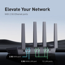 GL.iNet GL-MT6000 Flint 2 WiFi 6 Gaming Router with 2.5G Ethernet Ports
