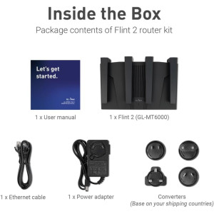 GL.iNet GL-MT6000 Flint 2 WiFi 6 Gaming Router with 2.5G Ethernet Ports