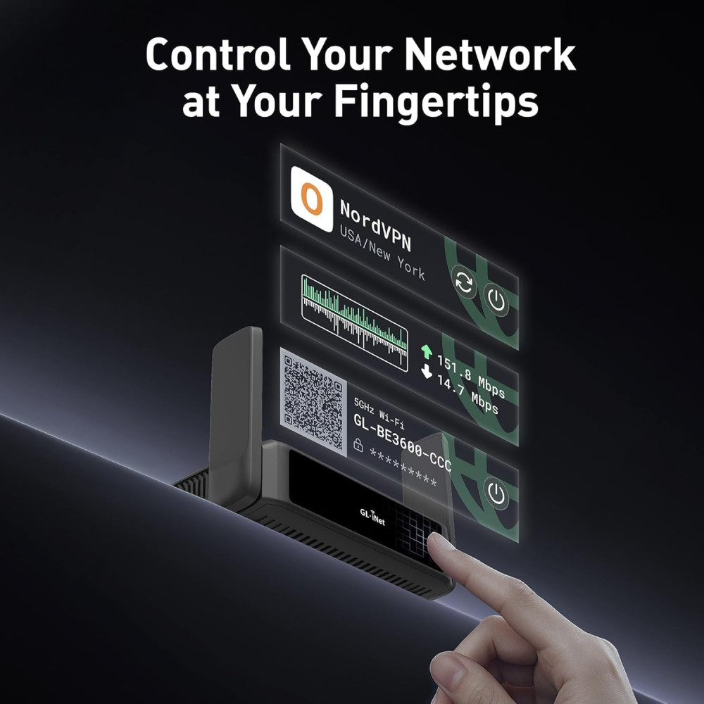 GL.iNet GL-BE3600 Slate 7 Travel Router - Dual-Band Wi-Fi 7 & VPN