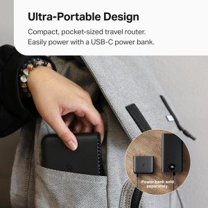 Routeur Travel Wi-Fi 6 TP-Link TL-WR1502X Ultra-Portable USB-C