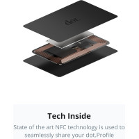 dot. Card - Carte de visite digitale compatible Tap iPhone & Android (Noir)